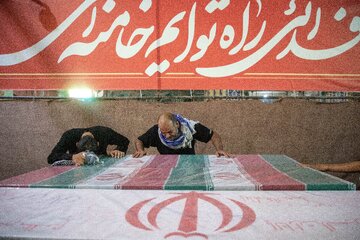 تشییع پیکر سه شهید حافظ امنیت در اهواز