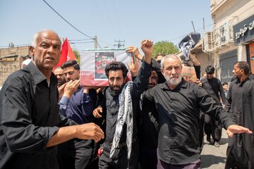 تشییع پیکر سه شهید حافظ امنیت در اهواز