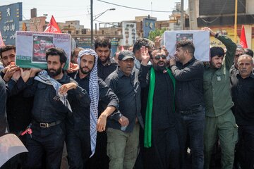 تشییع پیکر سه شهید حافظ امنیت در اهواز