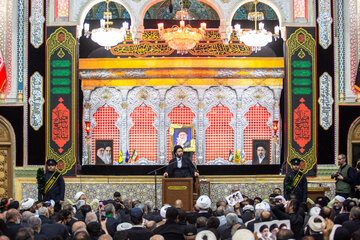 سخنرانی حجت الاسلام سید علی خمینی در مراسم ترحیم امام مجاهد شهید در حرم حضرت فاطمه معصومه(س)