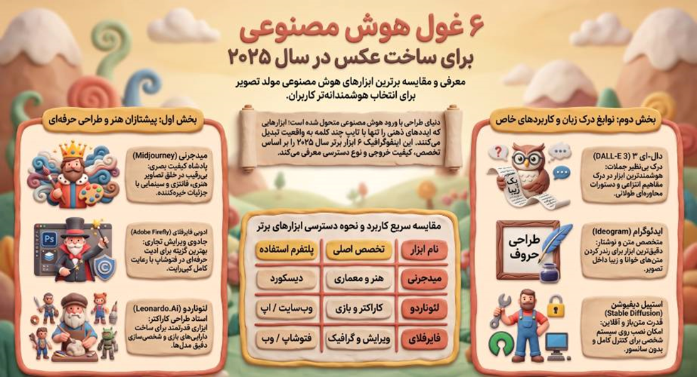 معرفی لیست کامل هوش مصنوعی ساخت عکس با تصاویر
