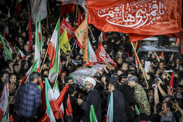 مراسم وداع و تشییع پیکر شهیدان مدافع امنیت در مشهد