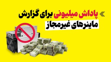 موشن‌گرافیک/ پاداش میلیونی برای گزارش ماینرهای غیرمجاز