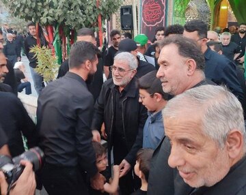 حضور فرمانده نیروی قدس سپاه در مراسم بزرگداشت شهادت رهبر انقلاب اسلامی در چیذر 