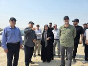 بازدید وزیر راه از عملیات اجرایی پل کنخ در محور بندرلنگه - بندرخمیر