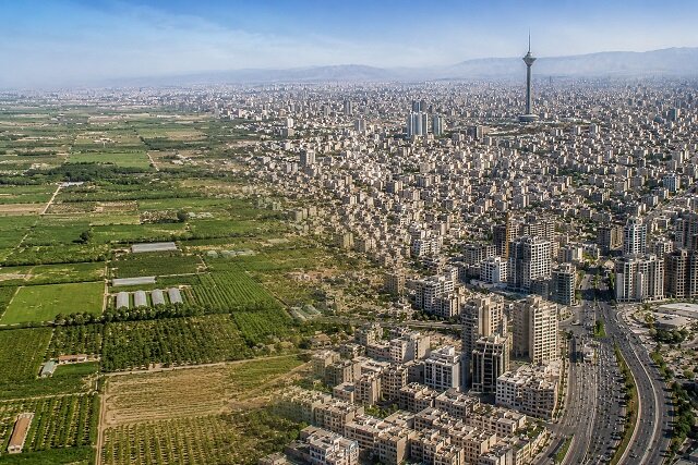 گسترش تهران به بهای کاهش زمین‌های کشاورزی و فضاهای سبز