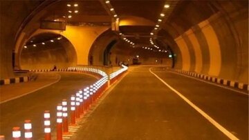 محدودیت تردد در محور هراز به دلیل عملیات احداث روشنایی تونل‌ها