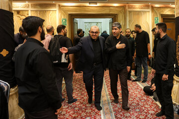 میثم لطیفی در مراسم بزرگداشت شهید زهرا حداد عادل