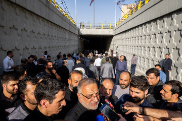 علیرضا زاکانی شهردار تهران در آیین افتتاح زیرگذر میدان سپاه