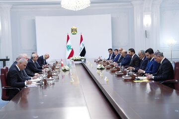 دیدار نخست وزیر لبنان با همتای عراقی خود در چارچوب تحکیم روابط دوجانبه