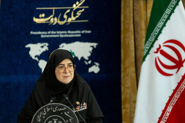 نشست خبری فاطمه مهاجرانی، سخنگوی دولت