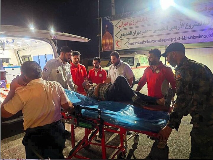 انتقال ۱۵ زائر حادثه‌دیده از عراق به مرز مهران