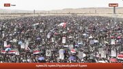 راهپیمایی یمنی‌ها در حمایت از معادله «محاصره در برابر محاصره»