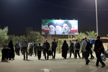 تردد شبانه زائران اربعین حسینی از مرز خسروی