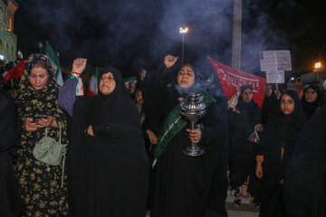 تشییع پیکر سه عضو خانواده شهید در پی حمله موشکی – بندرعباس