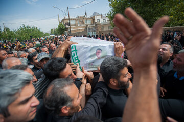 تشییع پیکر شهید امنیت، «علیرضا فتحی» - روستای گوراب