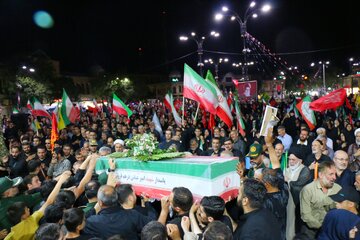 مراسم وداع با شهید امیر عباس درهم فروش - همدان