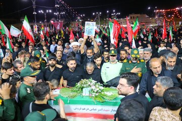 مراسم وداع با شهید امیر عباس درهم فروش - همدان