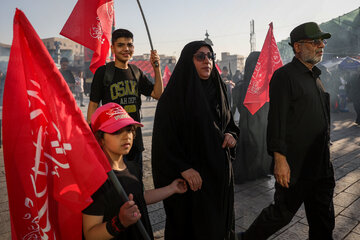 مراسم آیینی پیاده‌روی جاماندگان اربعین حسینی - تهران