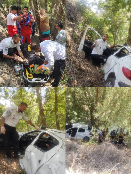 سقوط خودرو به دره در البرز ۴ مصدوم داشت