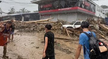 خسارات بارندگی و طوفان شدید در فیلیپین