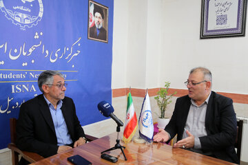 حضور مهران اوچی اردبیلی رئیس جهاد دانشگاهی استان اردبیل و صدیف بدری نماینده اردبیل، نمین، نیر و سرعین در مجلس شورای اسلامی به مناسبت روز خبرنگار در ایسنا