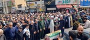 تشییع پیکر شهید مهدی یعقوبی در بهشهر؛ ادای احترام مردم به مدافع امنیت