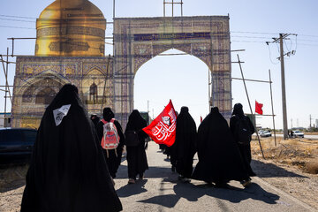 زائران پیاده حرم امام رضا (ع)