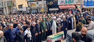 تشییع پیکر شهید مهدی یعقوبی در بهشهر؛ ادای احترام مردم به مدافع امنیت