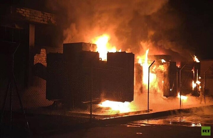 حملات پهپادی به نیروگاه برق و اردوگاه امنیتی در الزاویه لیبی