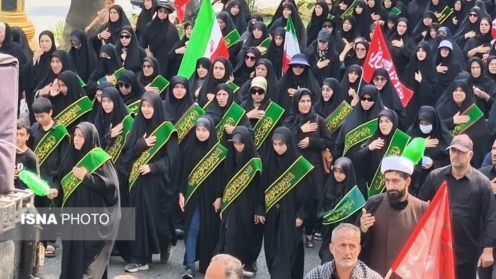 شهر نور در سوگ امام رضا(ع)؛ جلوه‌ای از ارادت رضوی در خیابان‌های شهر