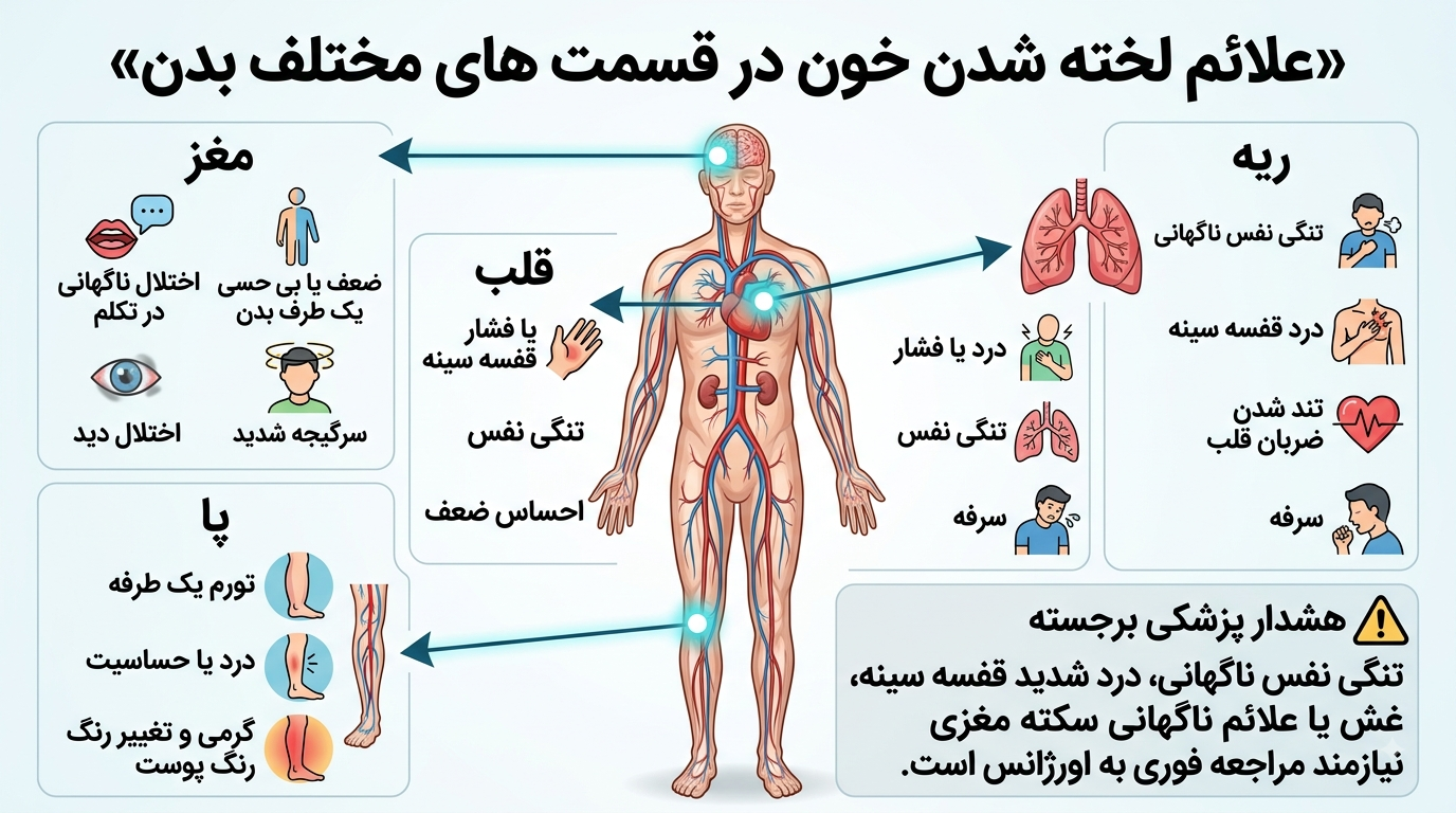 چه چیزی باعث لخته شدن خون می‌شود؟