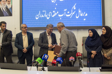 تقدیر از اصحاب رسانه توسط «حیدر داوودیان»مدیرعامل آب منطقه‌ای استان مازندران