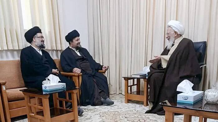 دیدار سیدحسن خمینی با آیت‌الله جوادی آملی