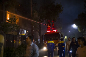 آتش‌سوزی در میدان شهرداری گرگان