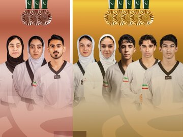 ۵ طلا و ۳ برنز تکواندوکاران ایران در روز نخست پرزیدنت کاپ پاکستان