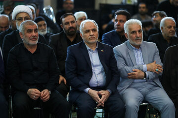امین‌حسین رحیمی و علی نیکزاد در مراسم بزرگداشت چهلم «آقای شهید ایران»