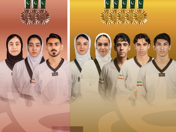 ۵ طلا و ۳ برنز تکواندوکاران ایران در روز نخست پرزیدنت کاپ پاکستان