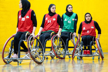 تمرین تیم ملی بسکتبال با ویلچر بانوان