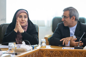 غلامحسین مظفری، استاندار خراسان رضوی و فرزانه صادق، وزیر راه و شهرسازی در مراسم تقدیر از فعالان مراسم اربعین با حضور معاون اول رئیس جمهور