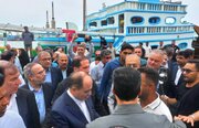 بازدید وزیر جهاد کشاورزی از اسکله صیادی پشت‌شهر بندرعباس