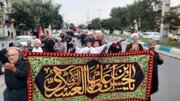 راهپیمایی آملی‌ها با پرچم خون‌خواهی در چهلم رهبر شهید انقلاب