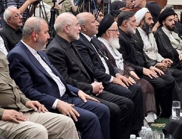 حضور قالیباف در مراسم چهلمین روز خاکسپاری قائد شهید امت در کربلای معلی