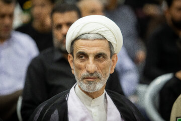 حجت‌الاسلام اسدالله جعفری، رئیس کل دادگستری استان اصفهان در مراسم بزرگداشت چهلم «آقای شهید ایران» - اصفهان