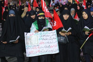 مراسم چهلمین روز تدفین رهبر انقلاب در همدان