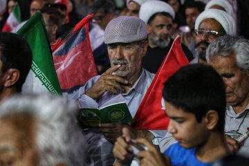 مراسم چهلمین روز تدفین رهبر انقلاب در همدان