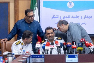 نشست خبری سردار ابوالفضل موسوی‌پور، رئیس پلیس راهور تهران بزرگ