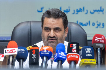 نشست خبری سردار ابوالفضل موسوی‌پور، رئیس پلیس راهور تهران بزرگ