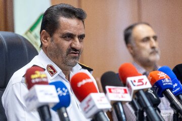 نشست خبری سردار ابوالفضل موسوی‌پور، رئیس پلیس راهور تهران بزرگ