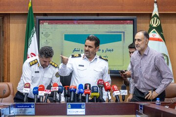 نشست خبری سردار ابوالفضل موسوی‌پور، رئیس پلیس راهور تهران بزرگ